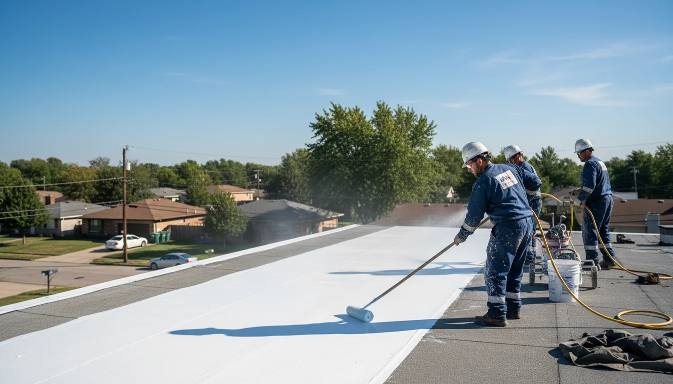 Commercial roof coating in Dale, IL near me